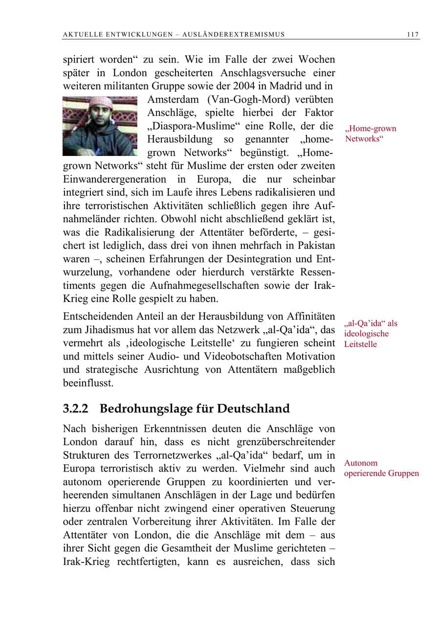 Seite 118 des Verfassungsschutzbericht 2005 Berlin