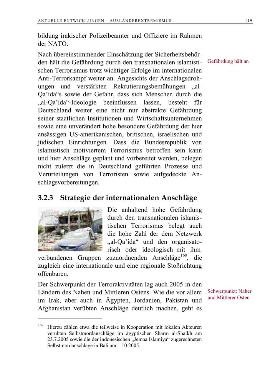 Seite 120 des Verfassungsschutzbericht 2005 Berlin