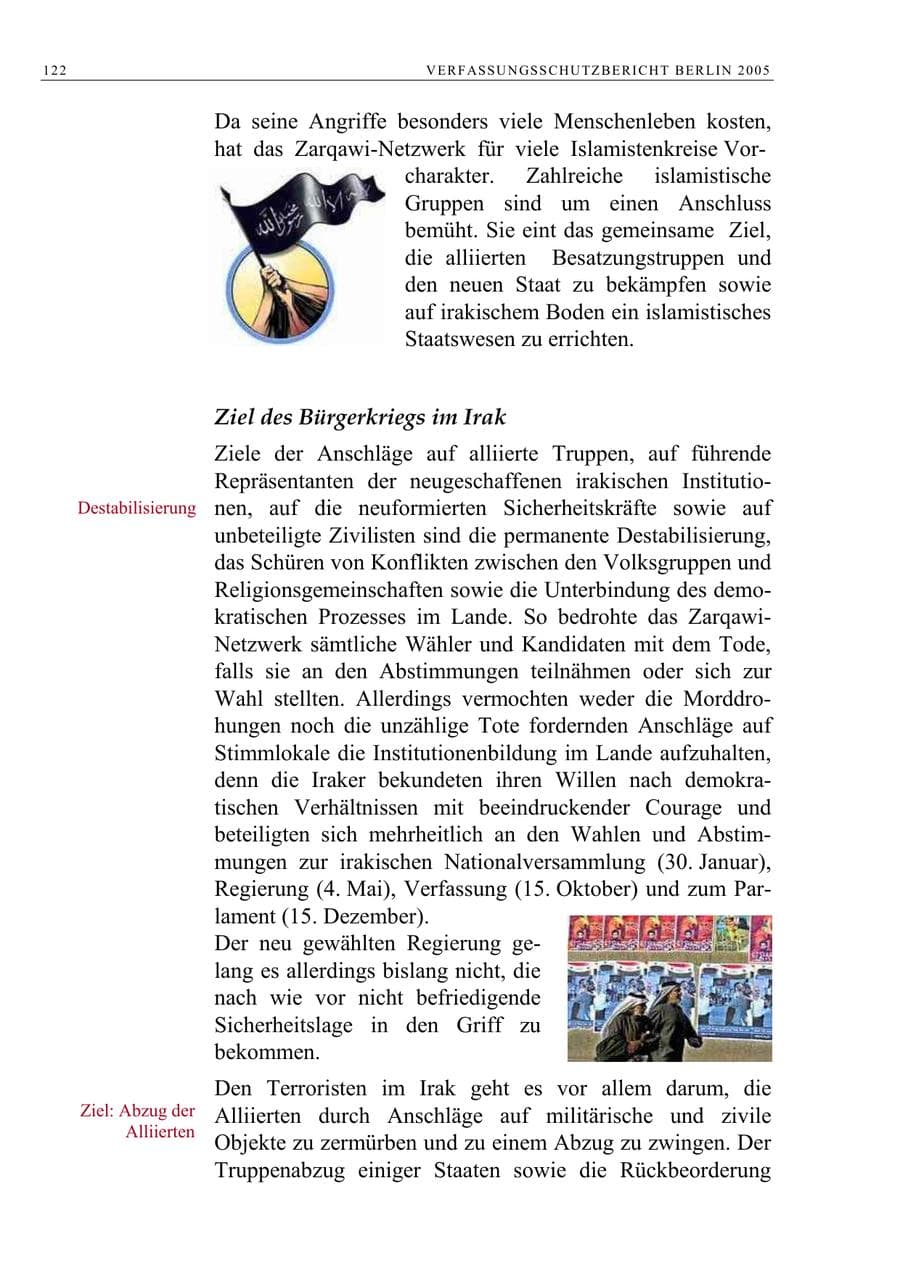 Seite 123 des Verfassungsschutzbericht 2005 Berlin