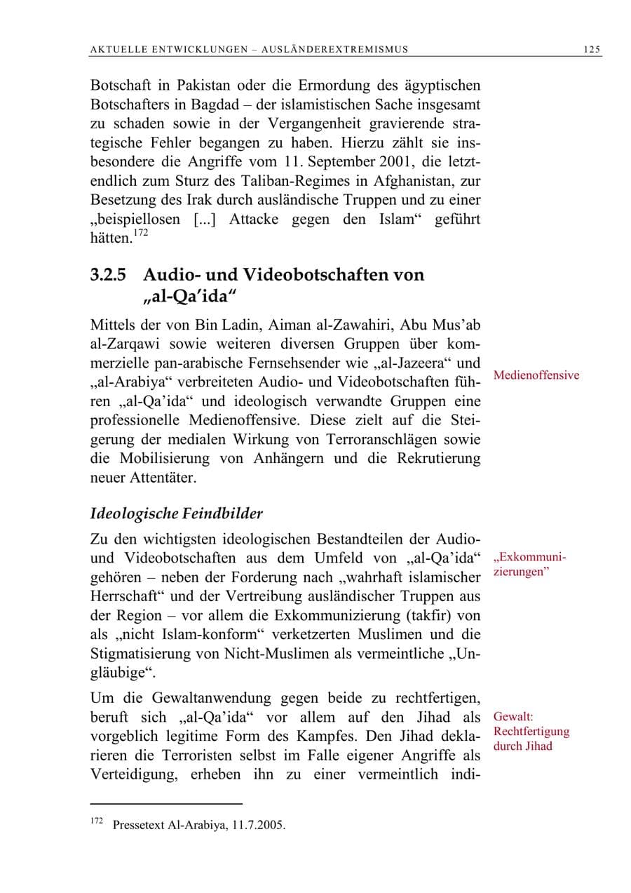 Seite 126 des Verfassungsschutzbericht 2005 Berlin