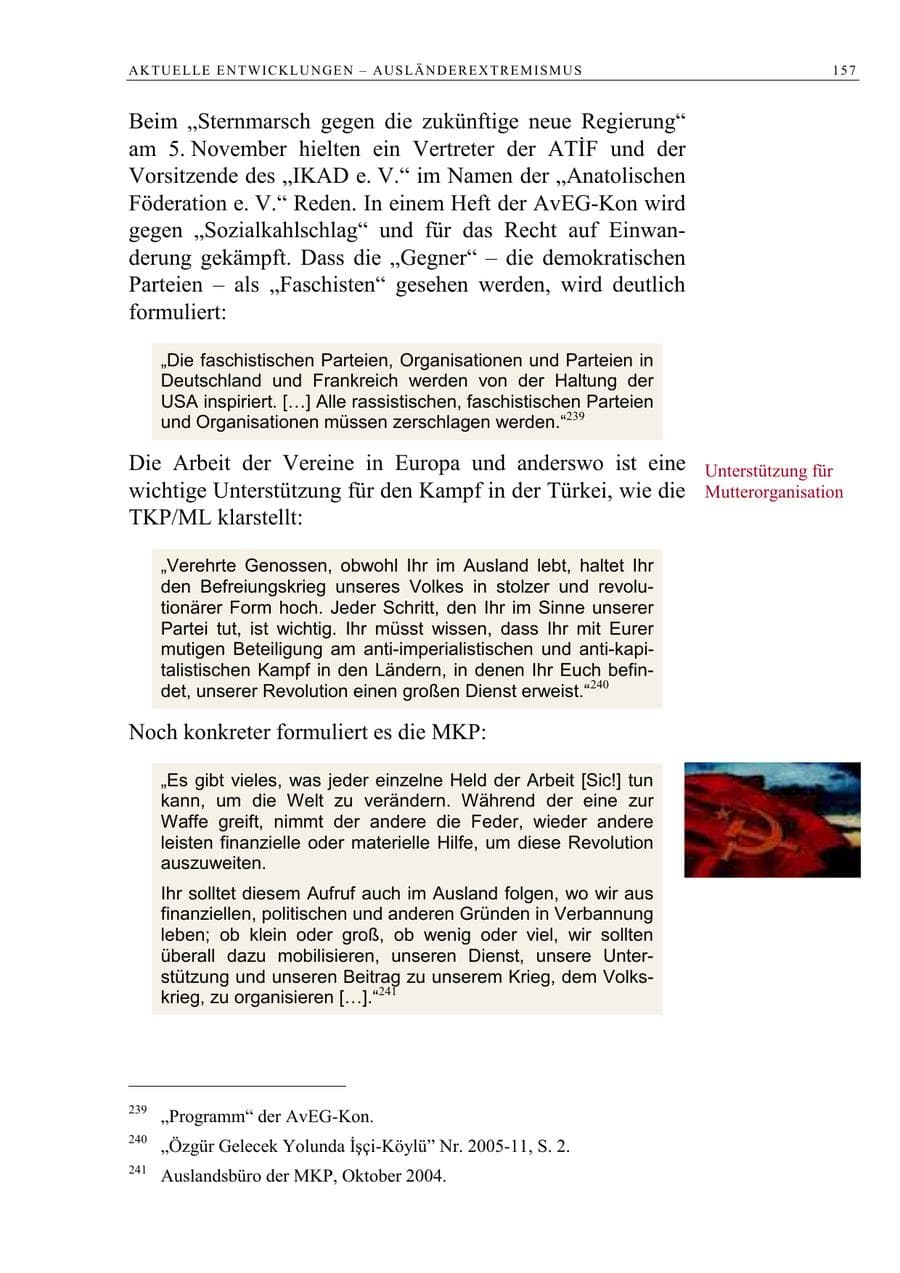 Seite 158 des Verfassungsschutzbericht 2005 Berlin