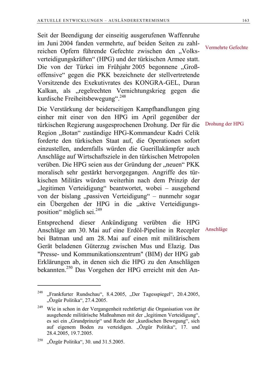 Seite 164 des Verfassungsschutzbericht 2005 Berlin