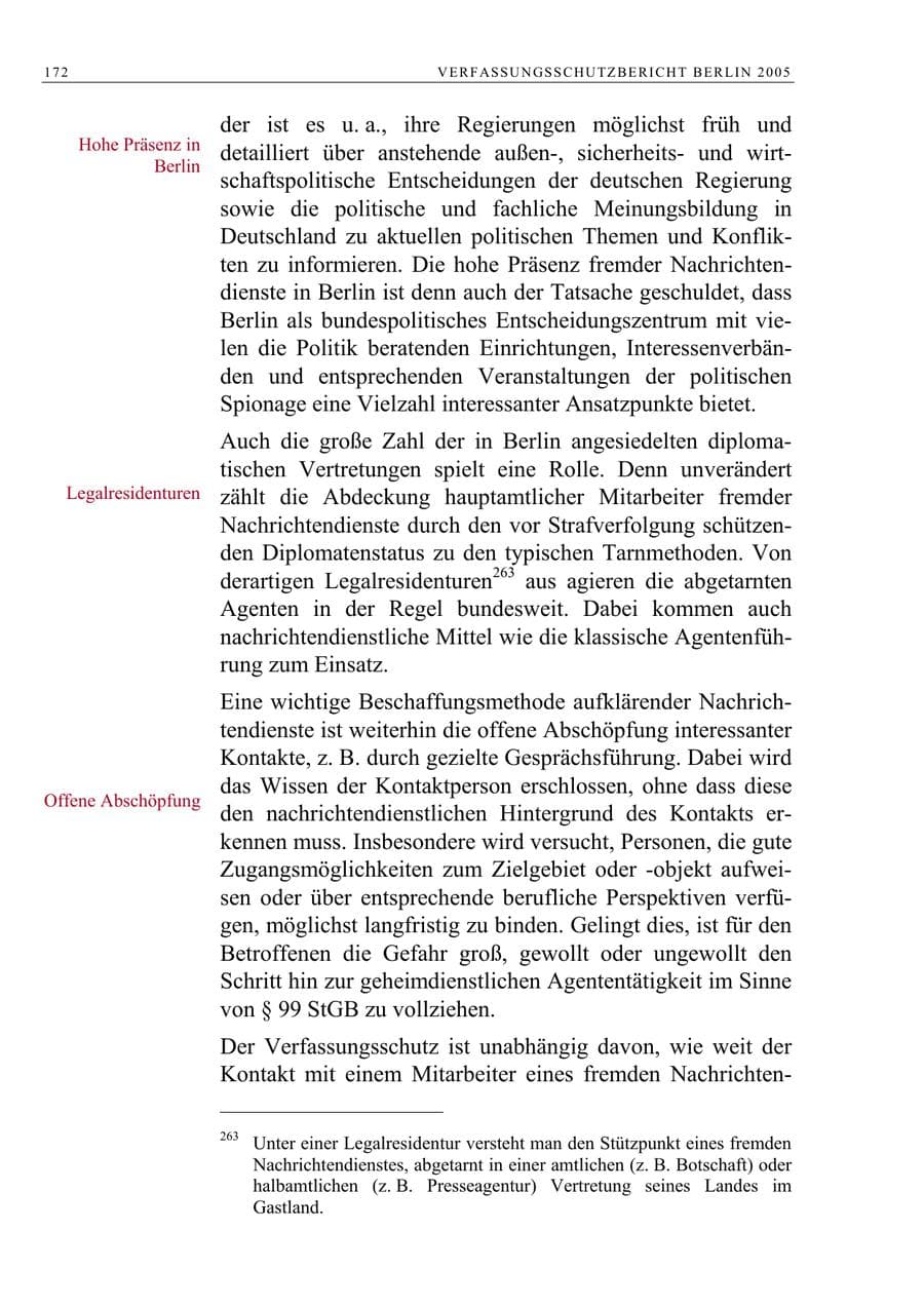 Seite 173 des Verfassungsschutzbericht 2005 Berlin