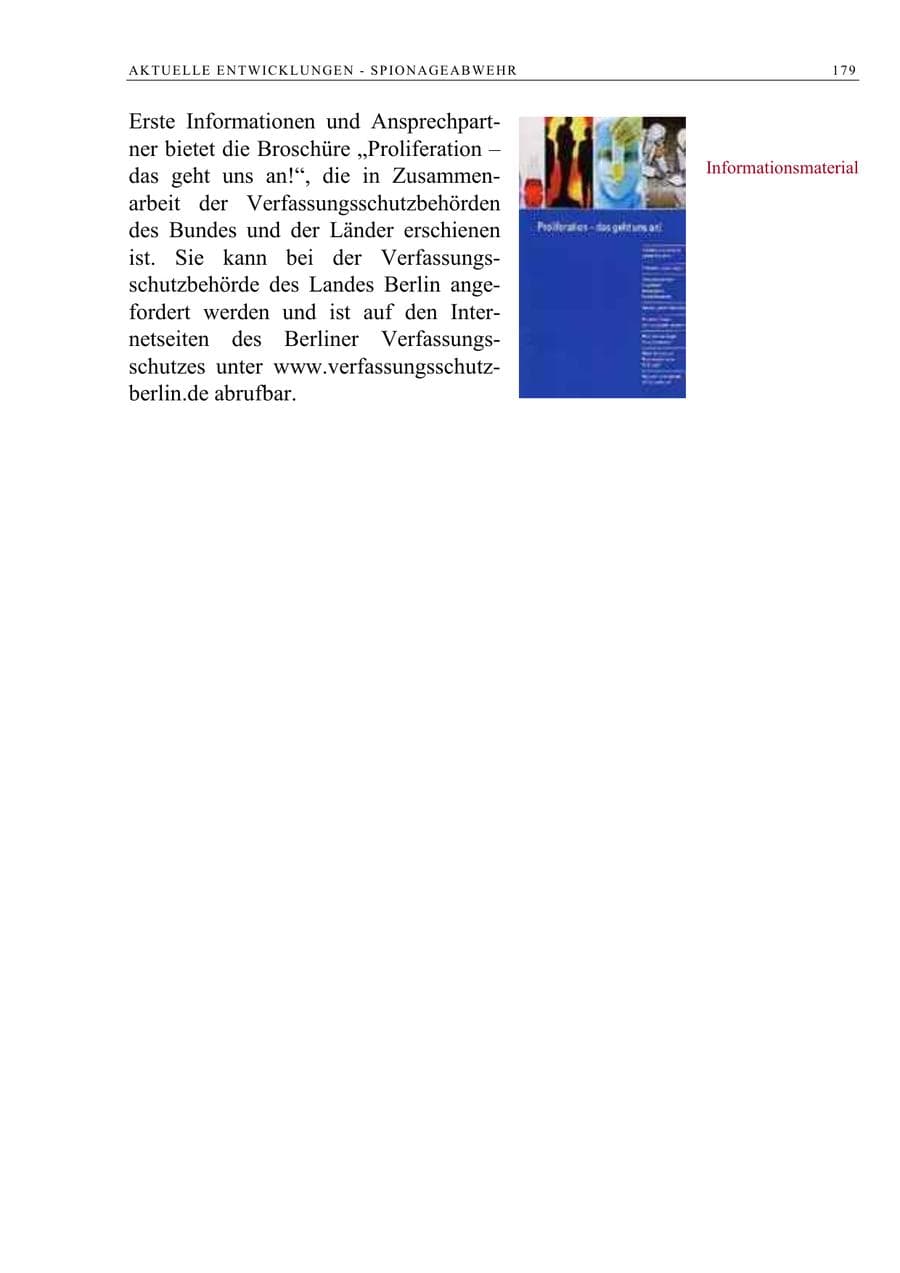 Seite 180 des Verfassungsschutzbericht 2005 Berlin