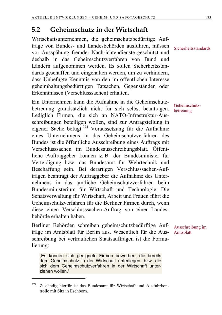 Seite 184 des Verfassungsschutzbericht 2005 Berlin