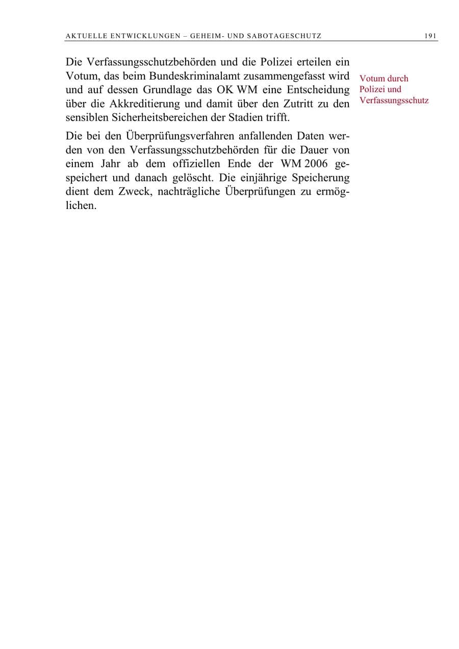 Seite 192 des Verfassungsschutzbericht 2005 Berlin