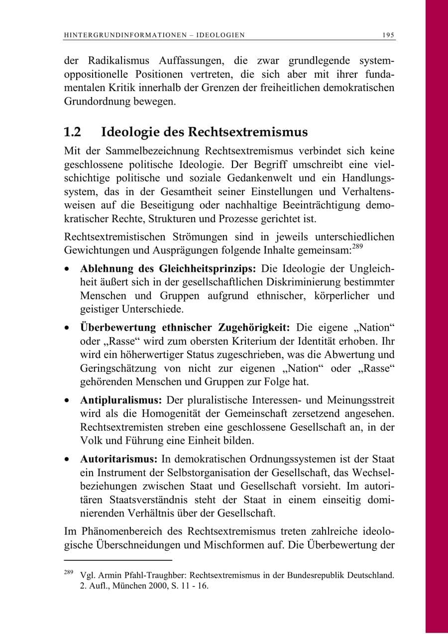 Seite 196 des Verfassungsschutzbericht 2005 Berlin