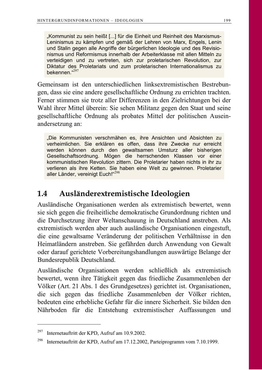 Seite 200 des Verfassungsschutzbericht 2005 Berlin