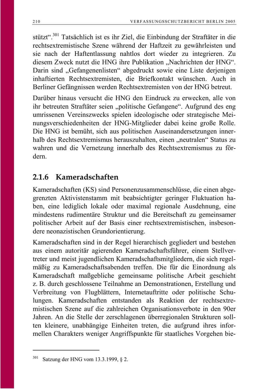 Seite 211 des Verfassungsschutzbericht 2005 Berlin