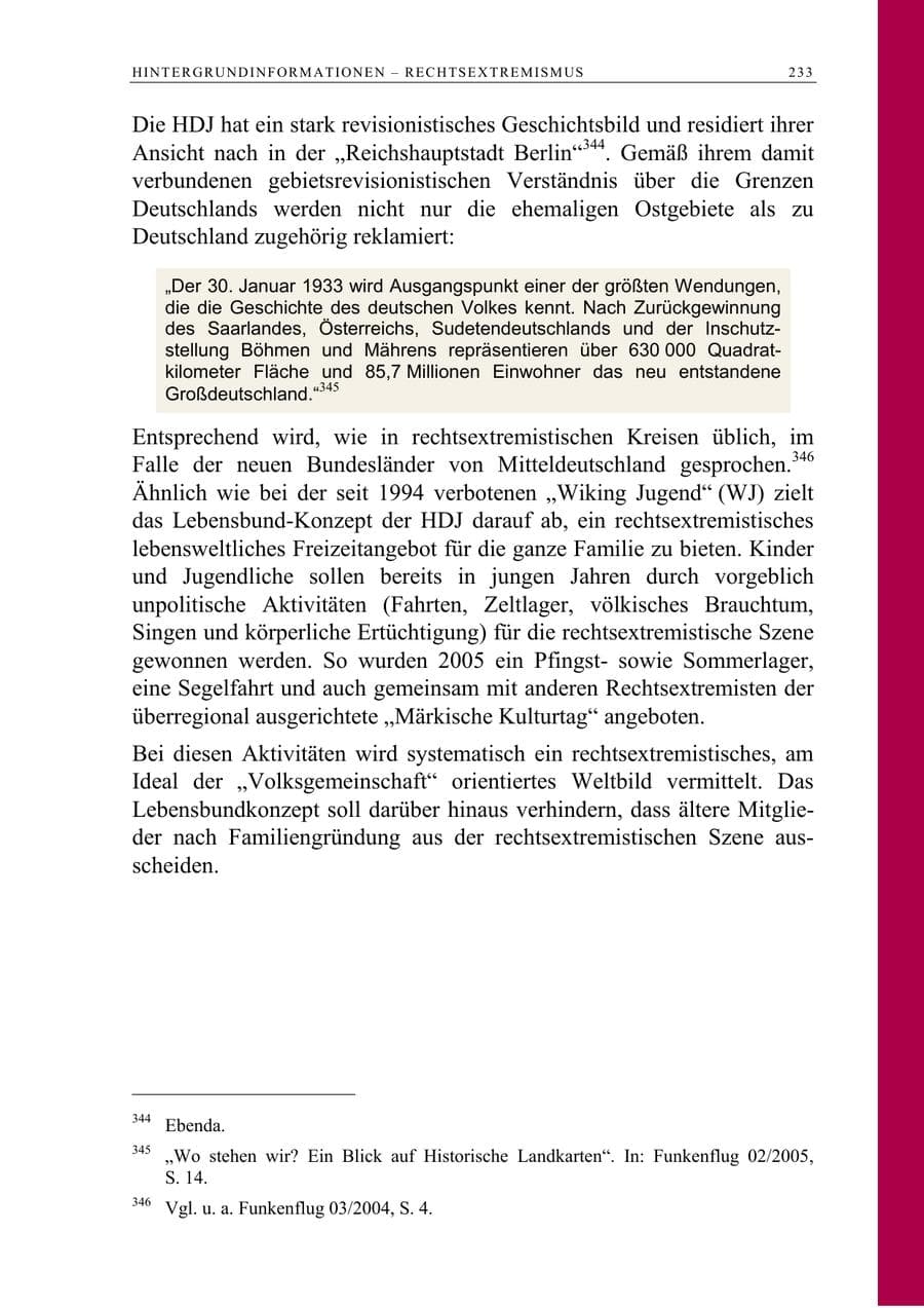 Seite 234 des Verfassungsschutzbericht 2005 Berlin