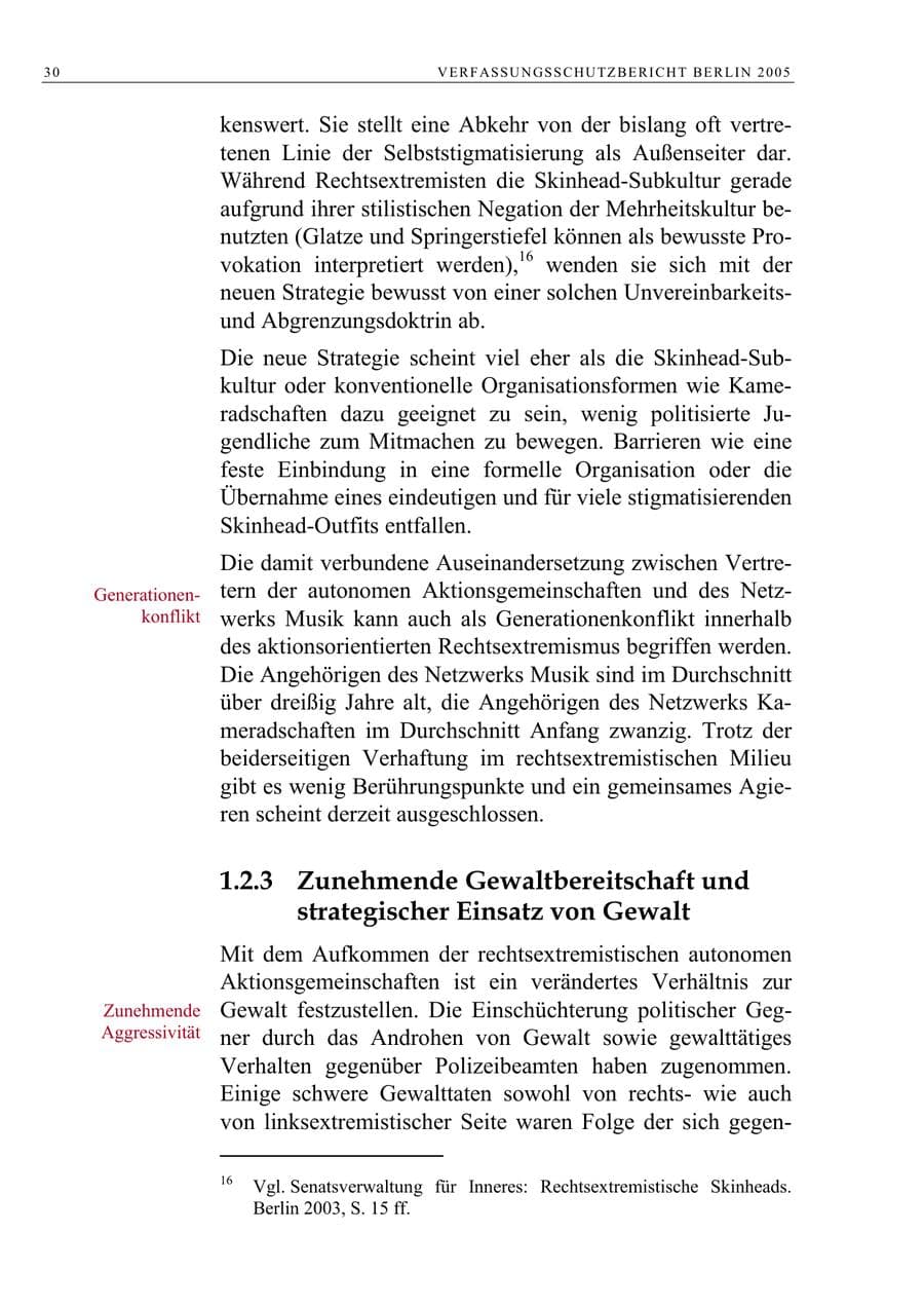Seite 31 des Verfassungsschutzbericht 2005 Berlin