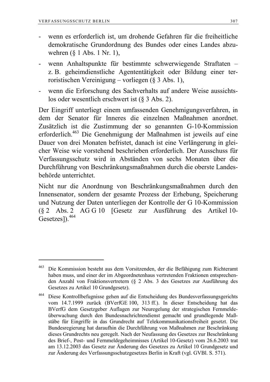 Seite 308 des Verfassungsschutzbericht 2005 Berlin