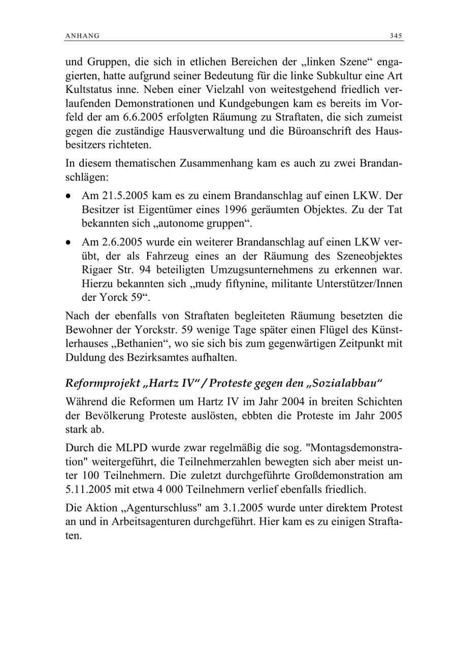 Seite 346 des Verfassungsschutzbericht 2005 Berlin