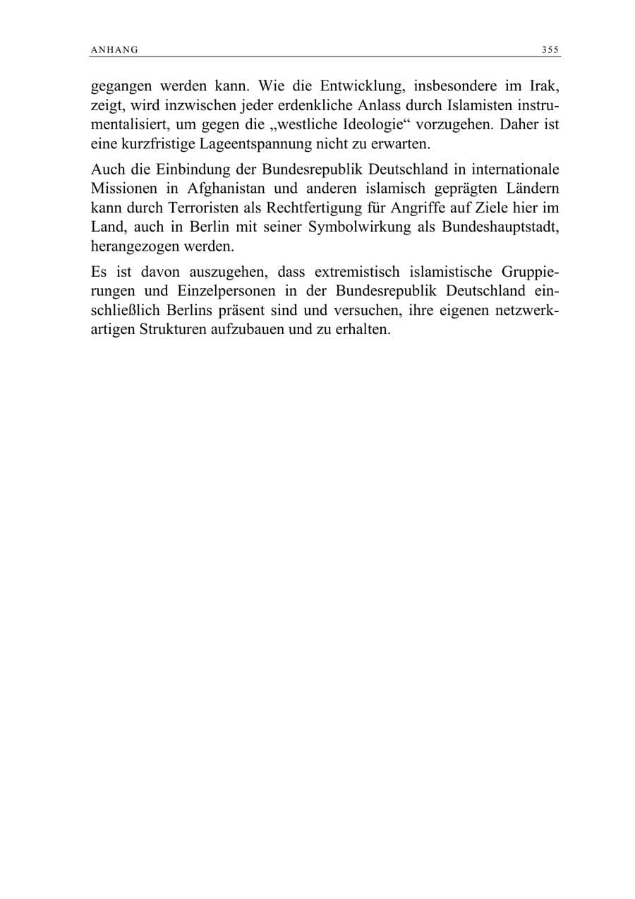 Seite 356 des Verfassungsschutzbericht 2005 Berlin