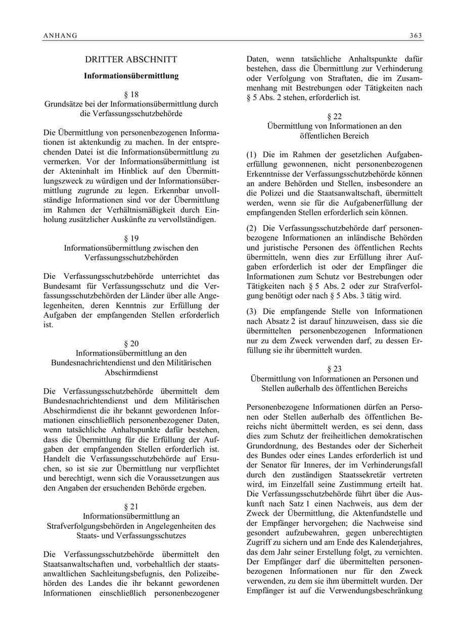 Seite 364 des Verfassungsschutzbericht 2005 Berlin