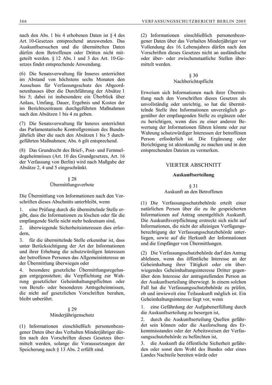 Seite 367 des Verfassungsschutzbericht 2005 Berlin