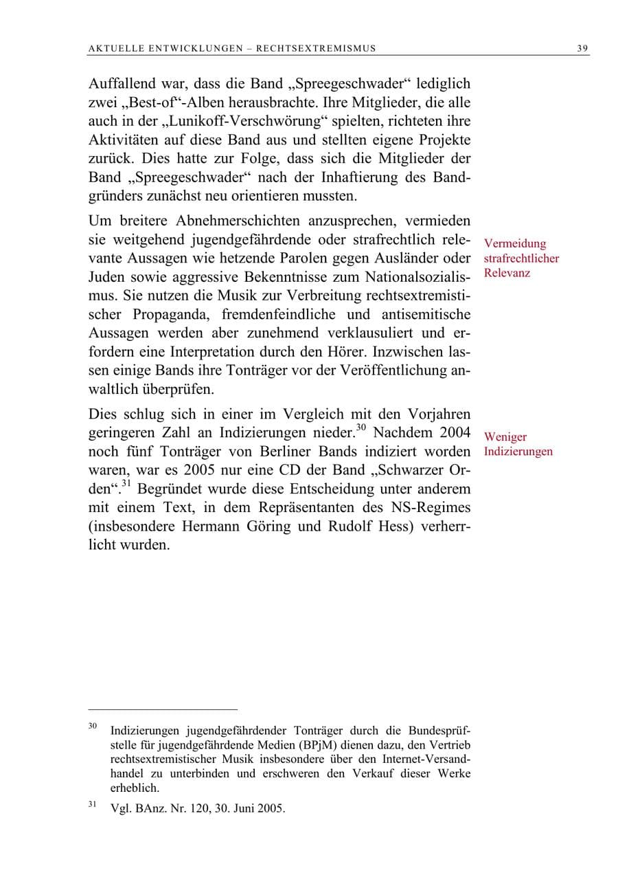 Seite 40 des Verfassungsschutzbericht 2005 Berlin