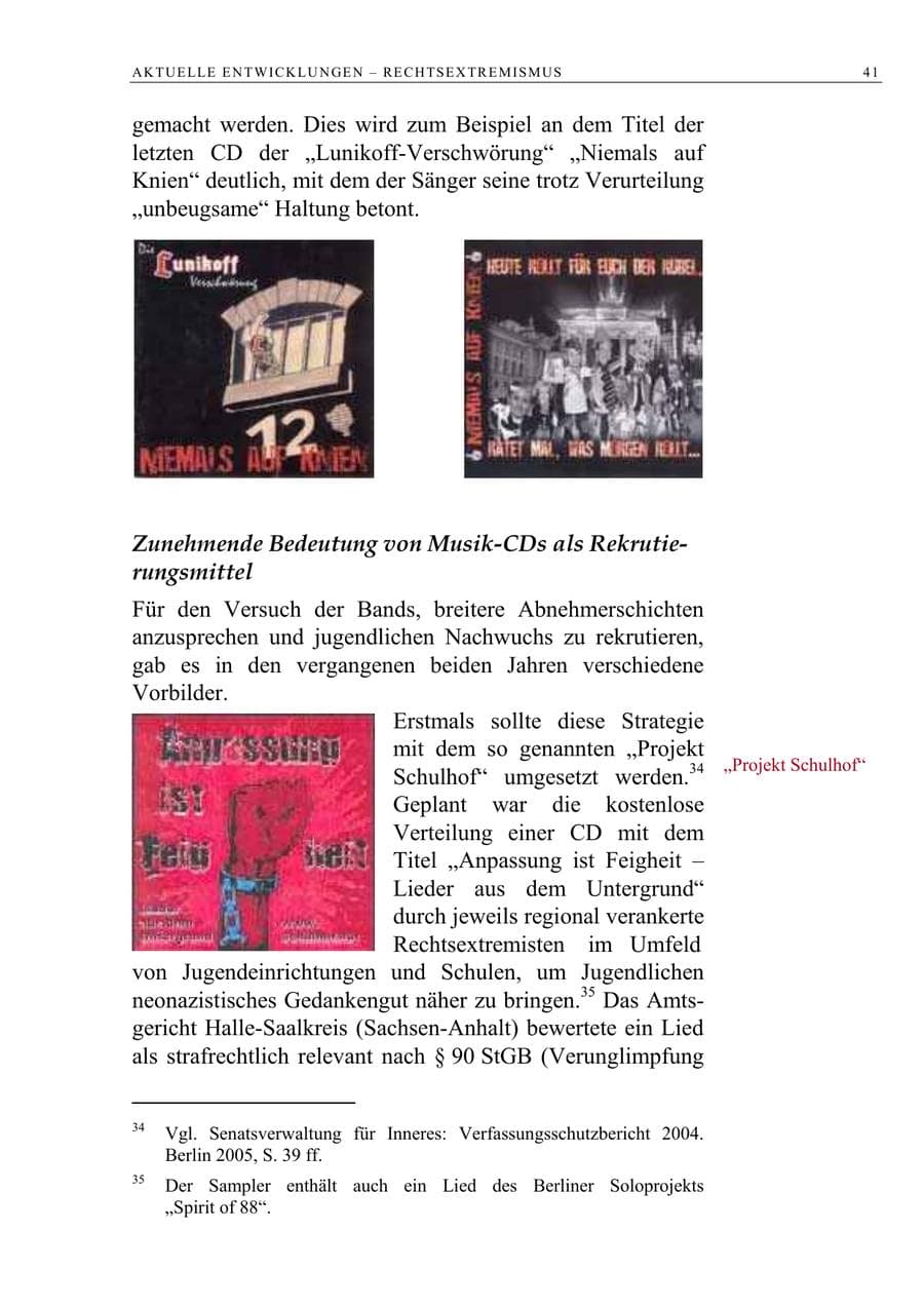 Seite 42 des Verfassungsschutzbericht 2005 Berlin
