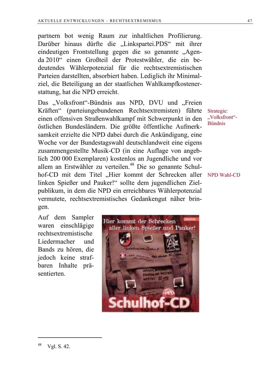 Seite 48 des Verfassungsschutzbericht 2005 Berlin