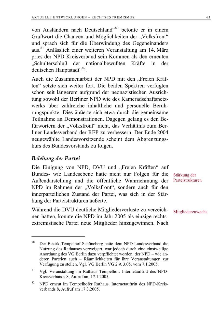 Seite 64 des Verfassungsschutzbericht 2005 Berlin