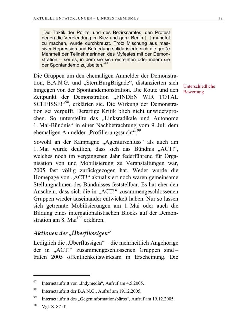 Seite 80 des Verfassungsschutzbericht 2005 Berlin