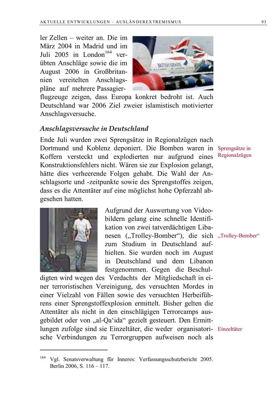 Seite 106 des Verfassungsschutzbericht 2006 Berlin