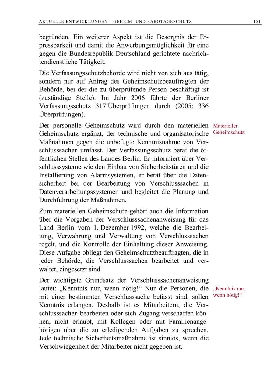 Seite 164 des Verfassungsschutzbericht 2006 Berlin