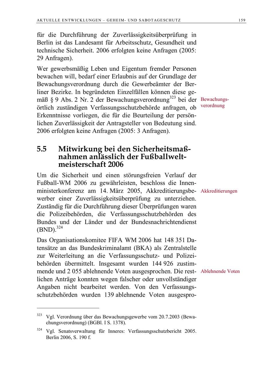 Seite 172 des Verfassungsschutzbericht 2006 Berlin