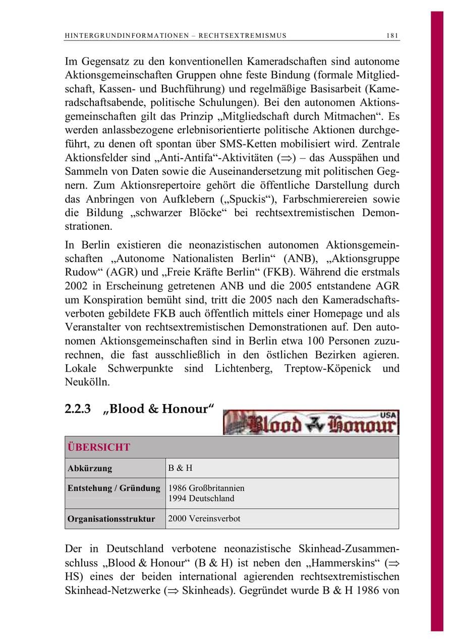 Seite 194 des Verfassungsschutzbericht 2006 Berlin