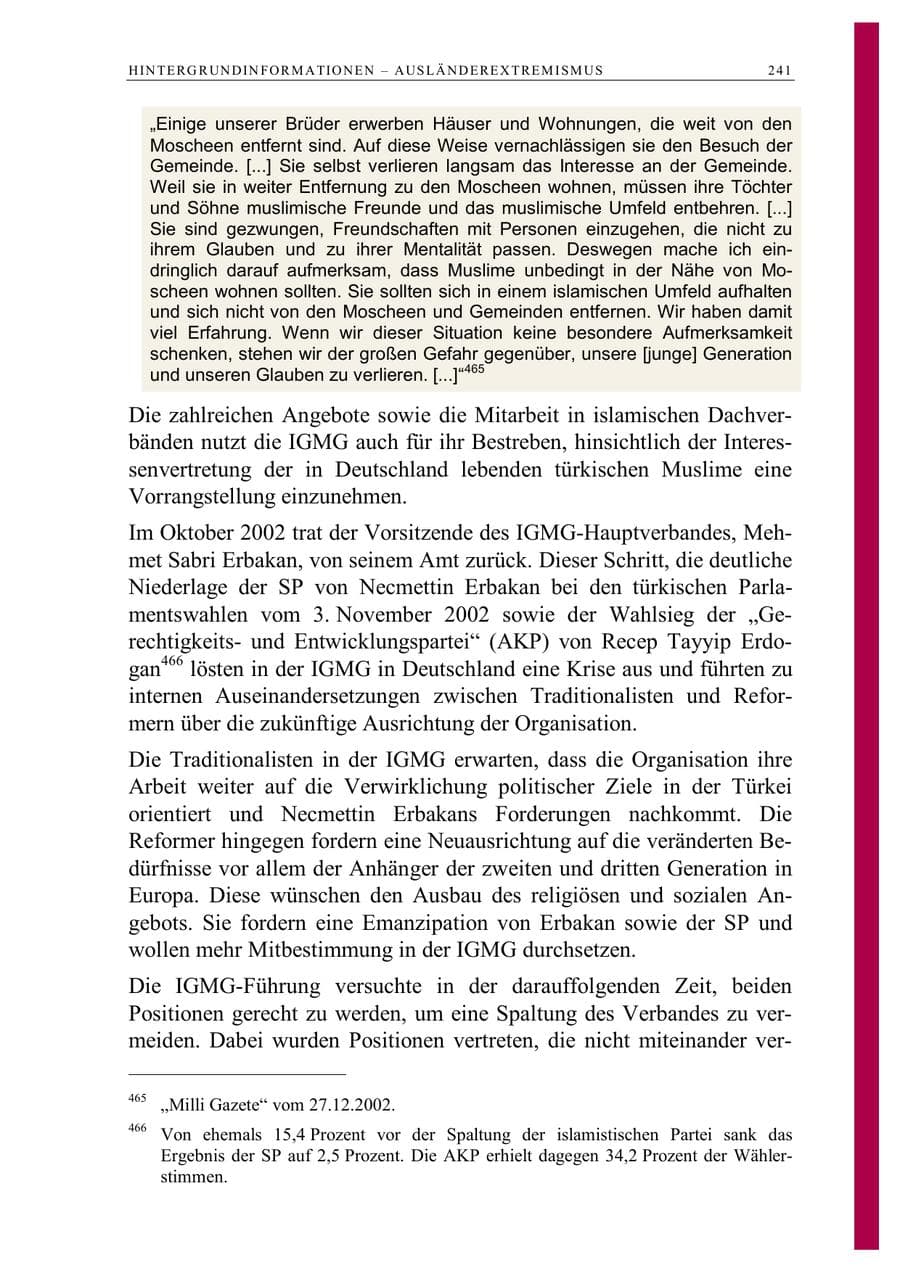 Seite 254 des Verfassungsschutzbericht 2006 Berlin