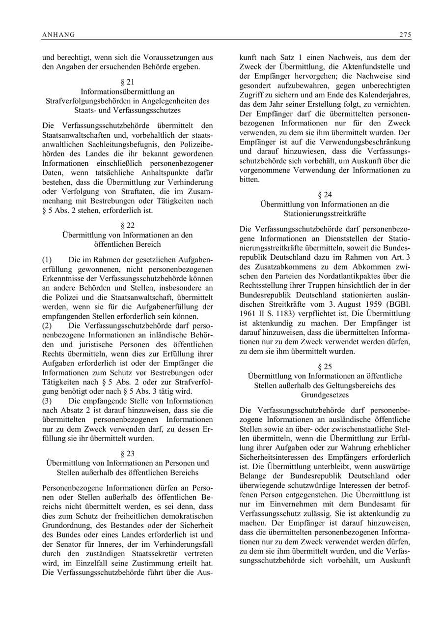Seite 288 des Verfassungsschutzbericht 2006 Berlin
