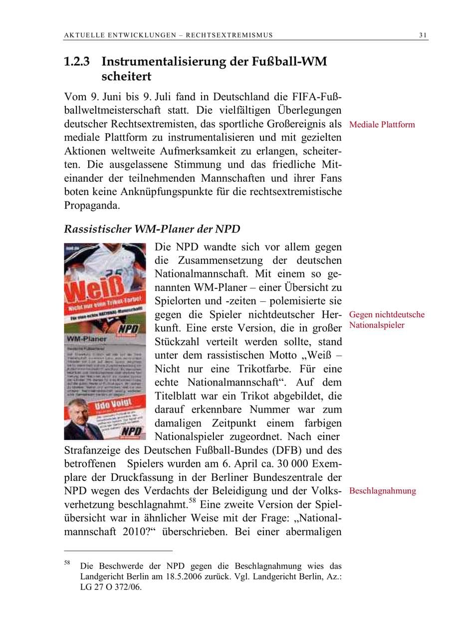 Seite 44 des Verfassungsschutzbericht 2006 Berlin