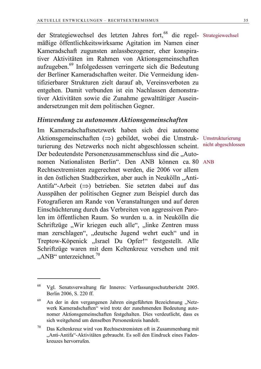 Seite 48 des Verfassungsschutzbericht 2006 Berlin