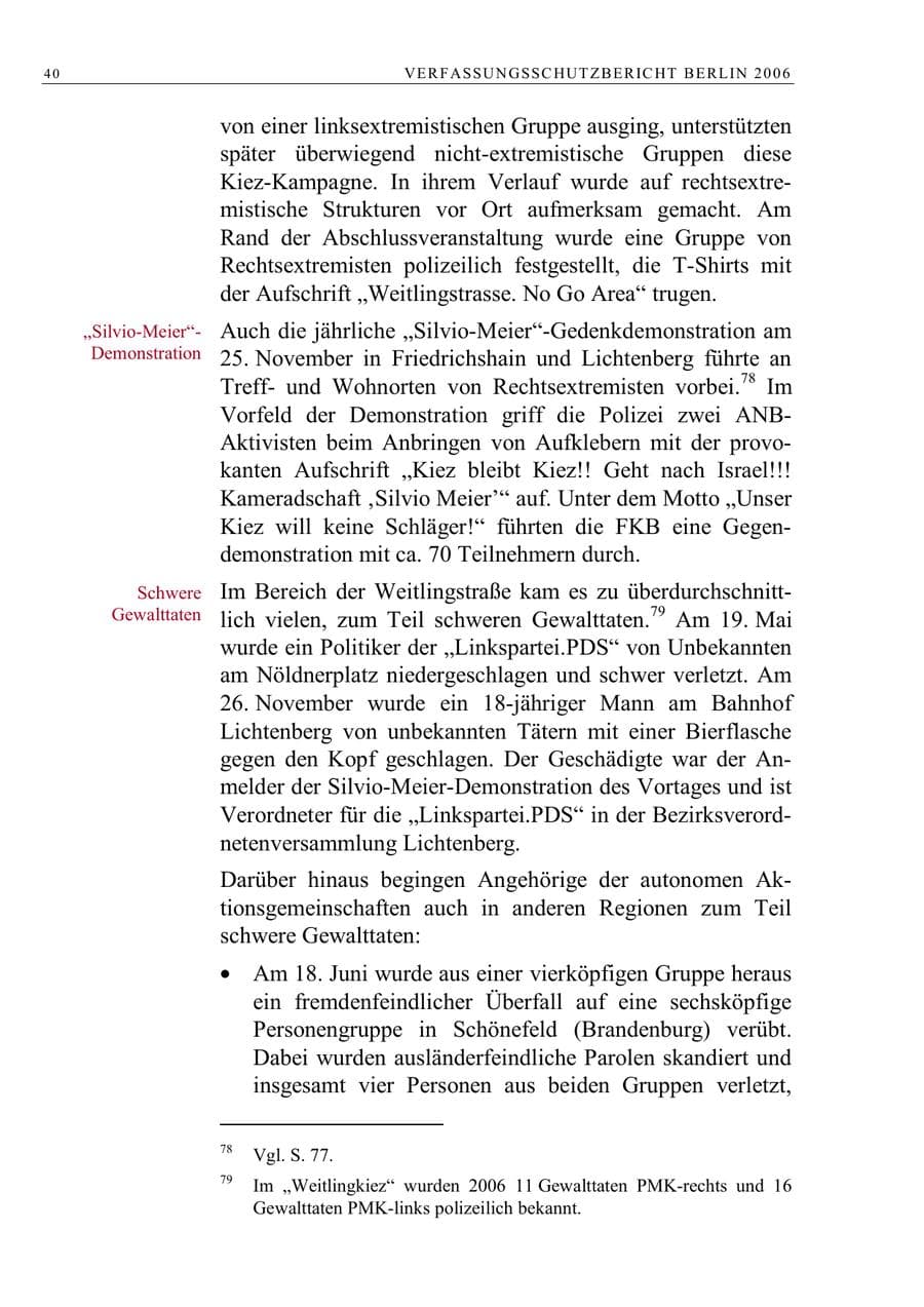 Seite 53 des Verfassungsschutzbericht 2006 Berlin
