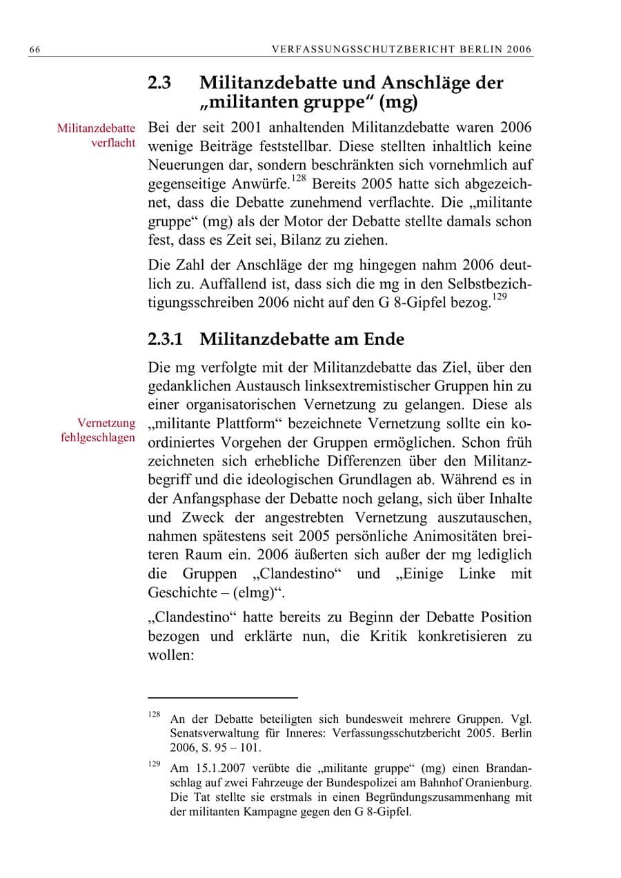 Seite 79 des Verfassungsschutzbericht 2006 Berlin