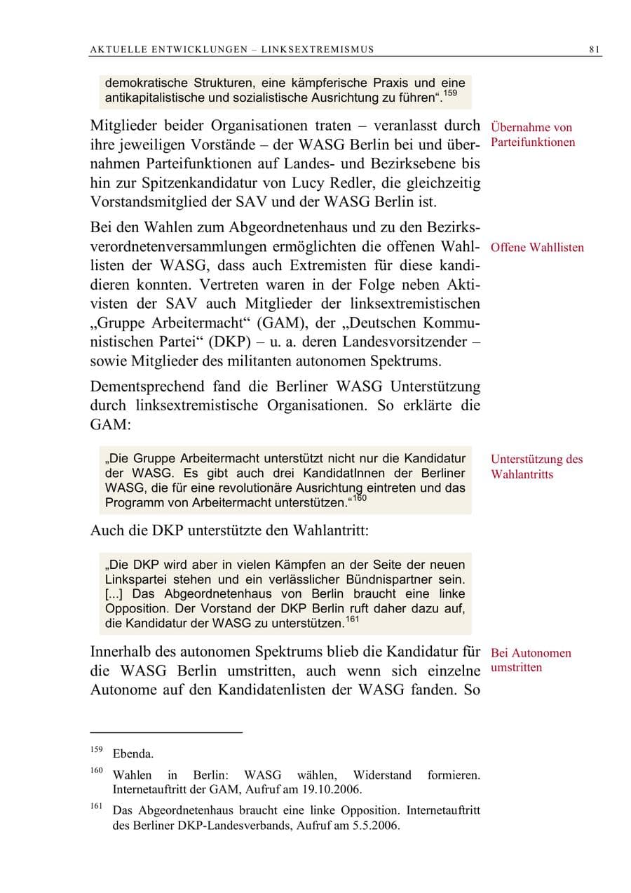 Seite 94 des Verfassungsschutzbericht 2006 Berlin