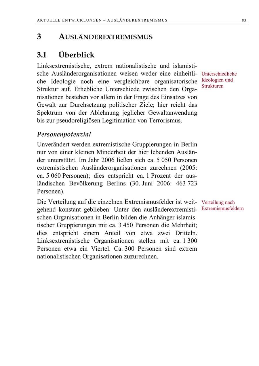 Seite 96 des Verfassungsschutzbericht 2006 Berlin