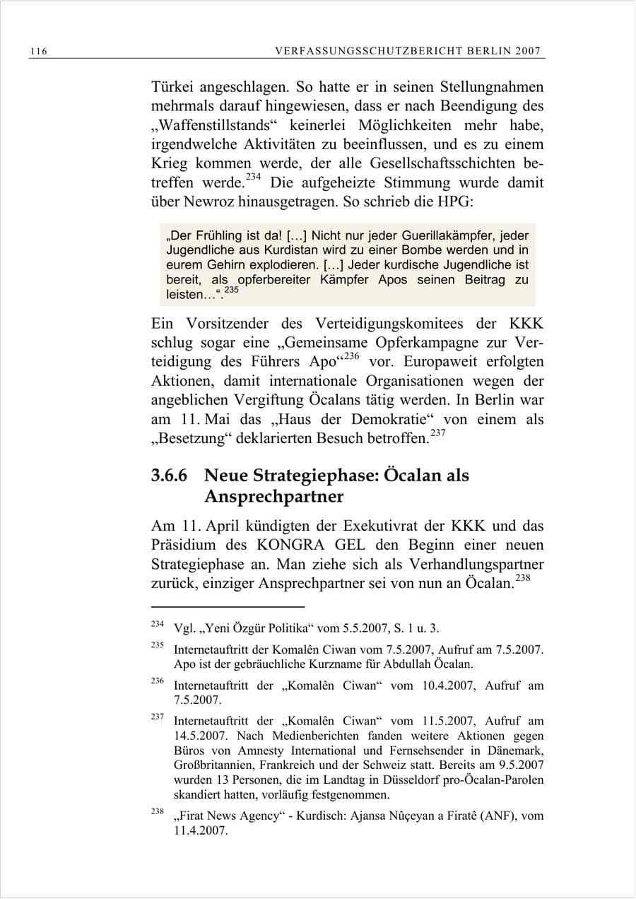 Seite 129 des Verfassungsschutzbericht 2007 Berlin