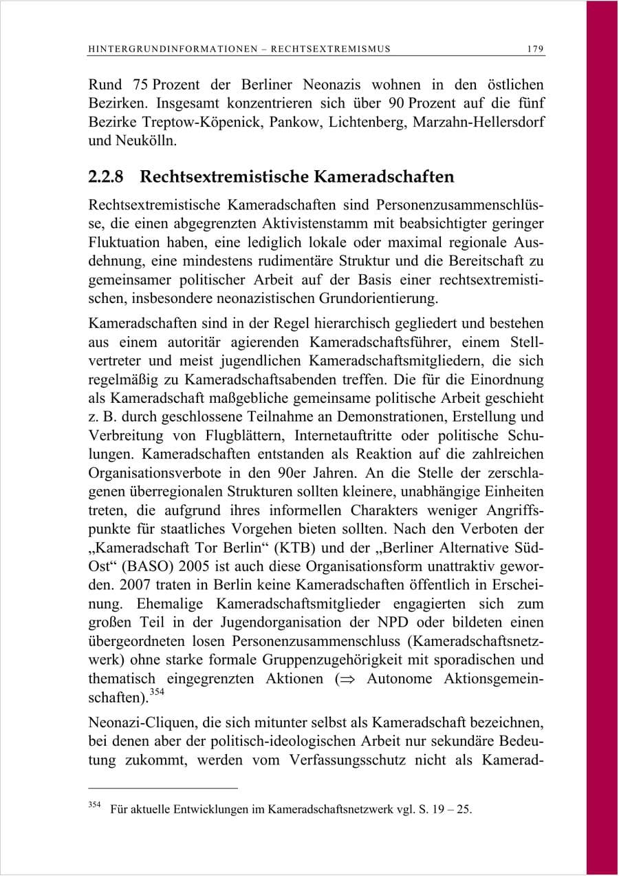 Seite 192 des Verfassungsschutzbericht 2007 Berlin