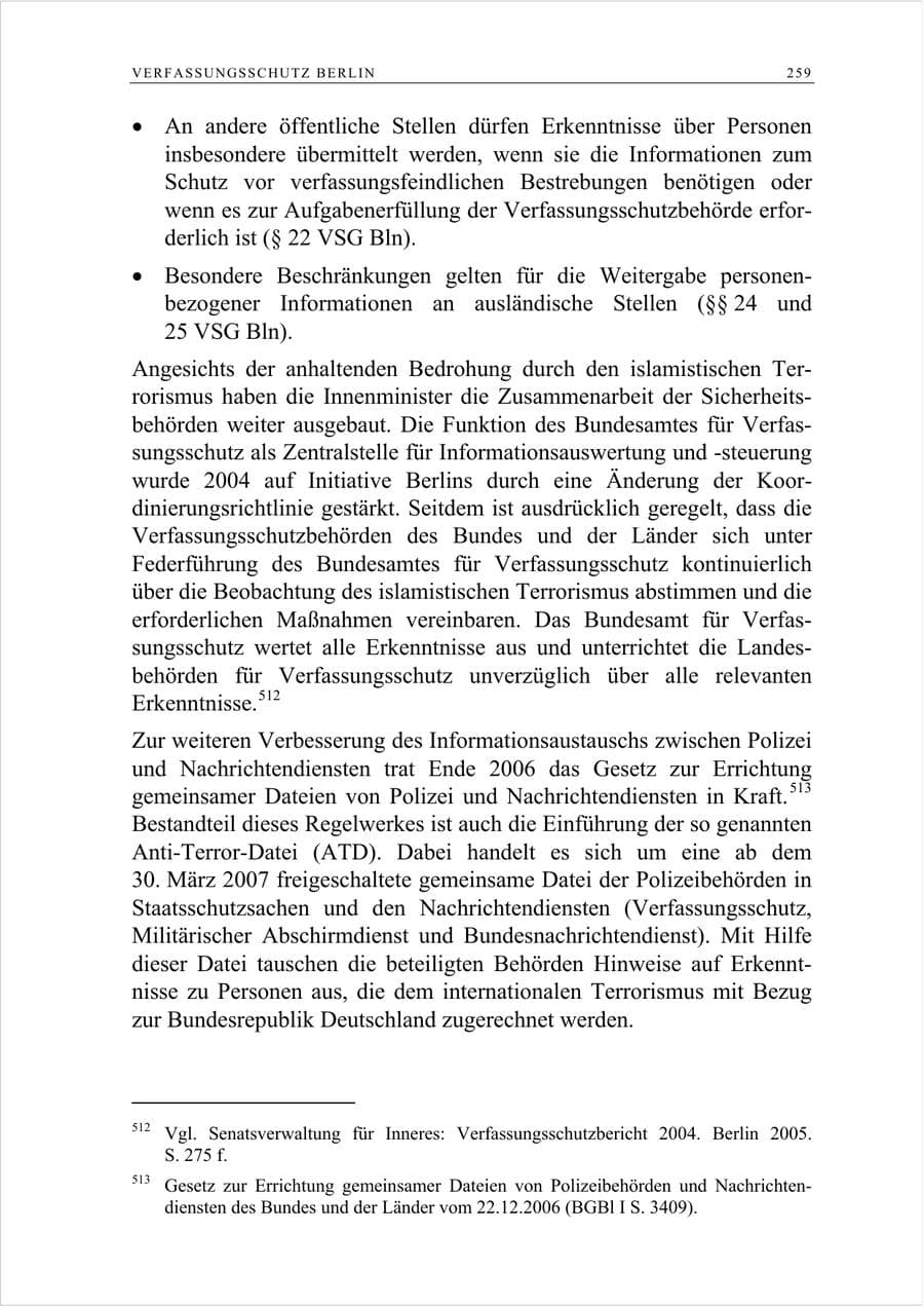 Seite 272 des Verfassungsschutzbericht 2007 Berlin