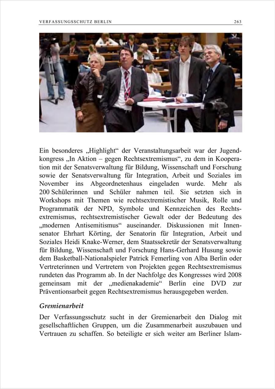 Seite 276 des Verfassungsschutzbericht 2007 Berlin