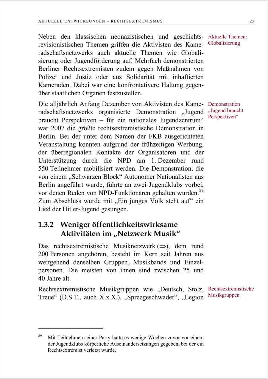 Seite 38 des Verfassungsschutzbericht 2007 Berlin