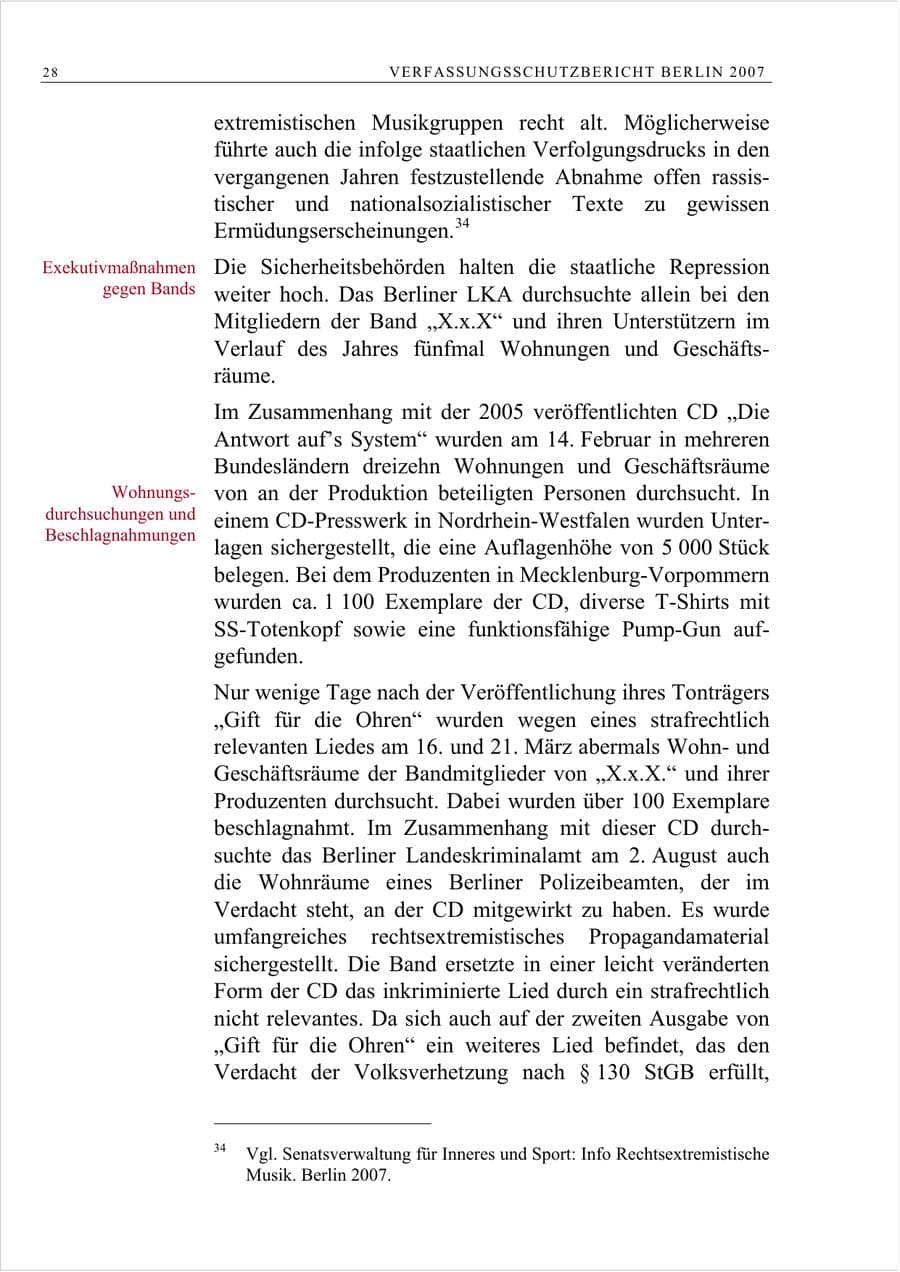 Seite 41 des Verfassungsschutzbericht 2007 Berlin