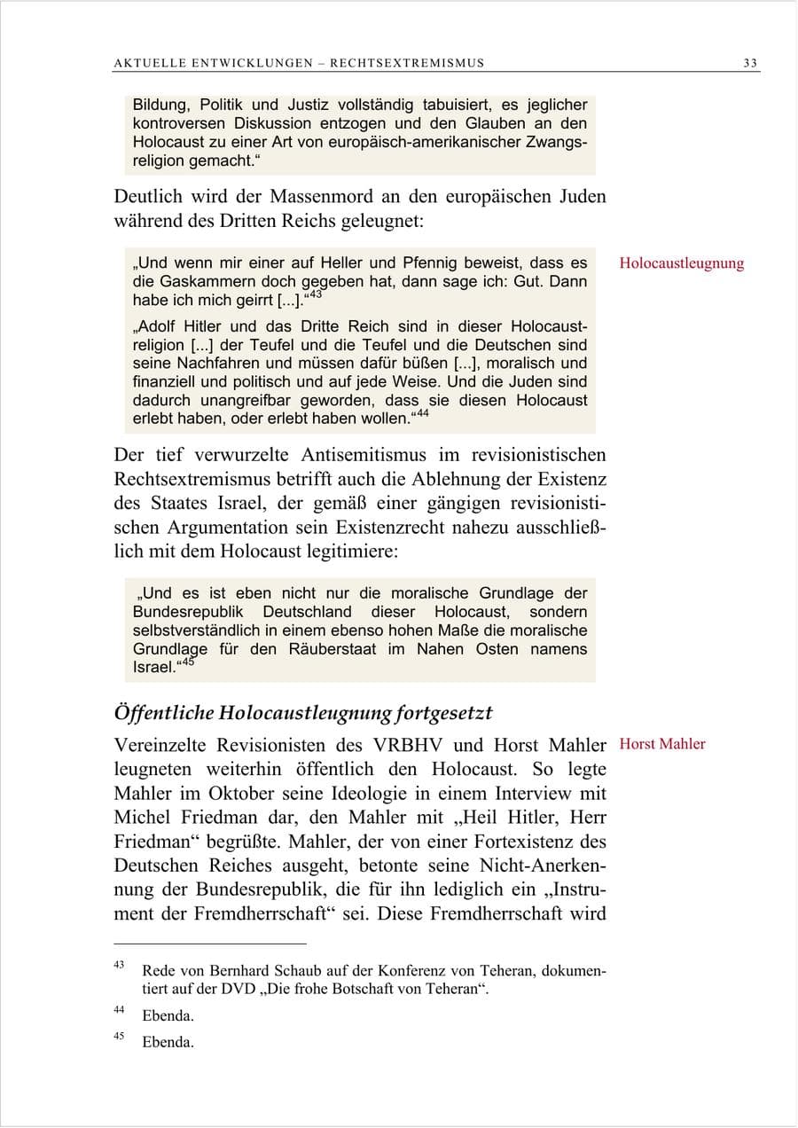 Seite 46 des Verfassungsschutzbericht 2007 Berlin