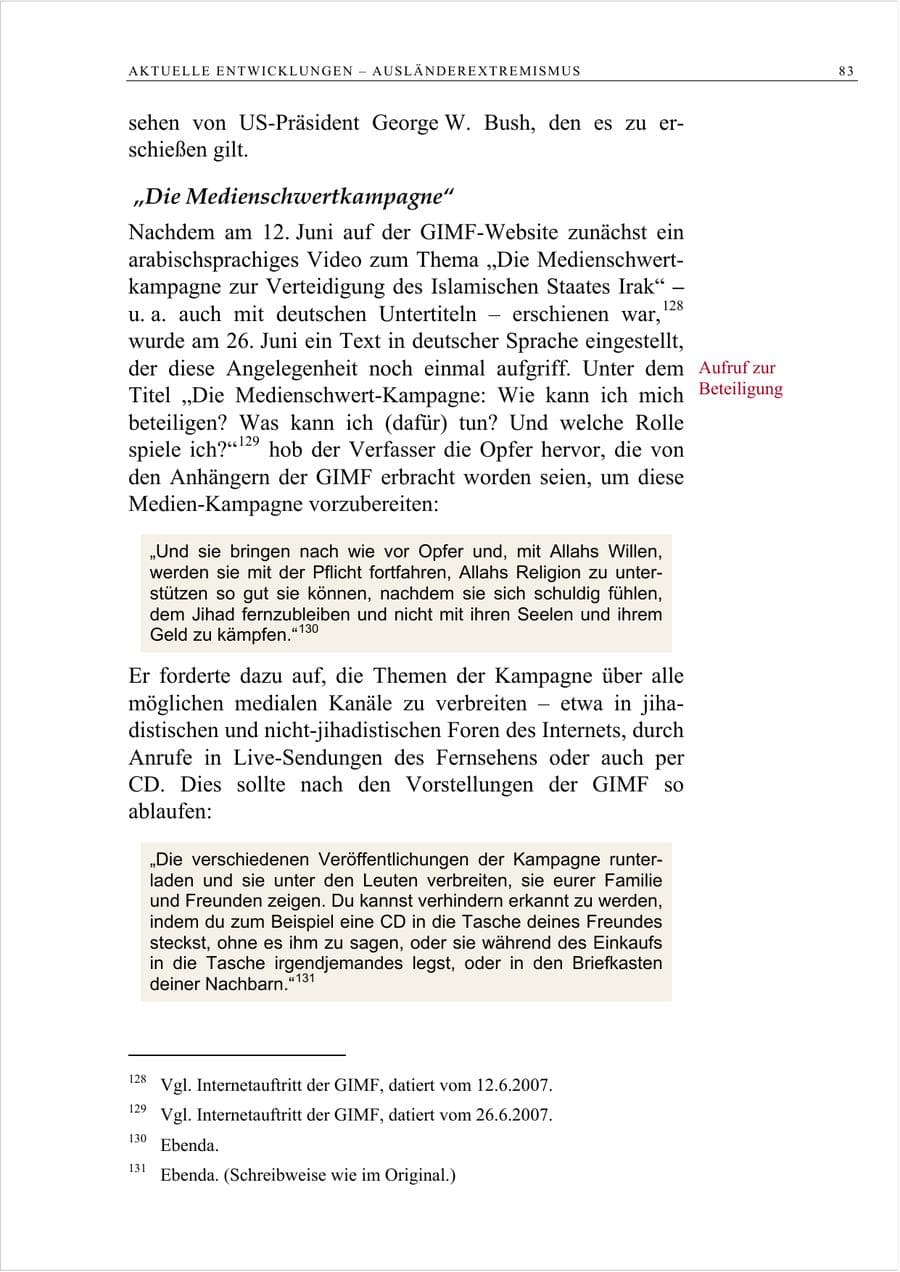 Seite 96 des Verfassungsschutzbericht 2007 Berlin