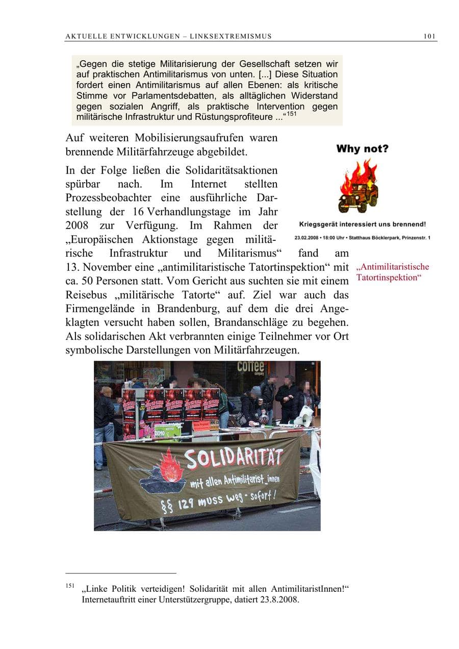 Seite 114 des Verfassungsschutzbericht 2008 Berlin