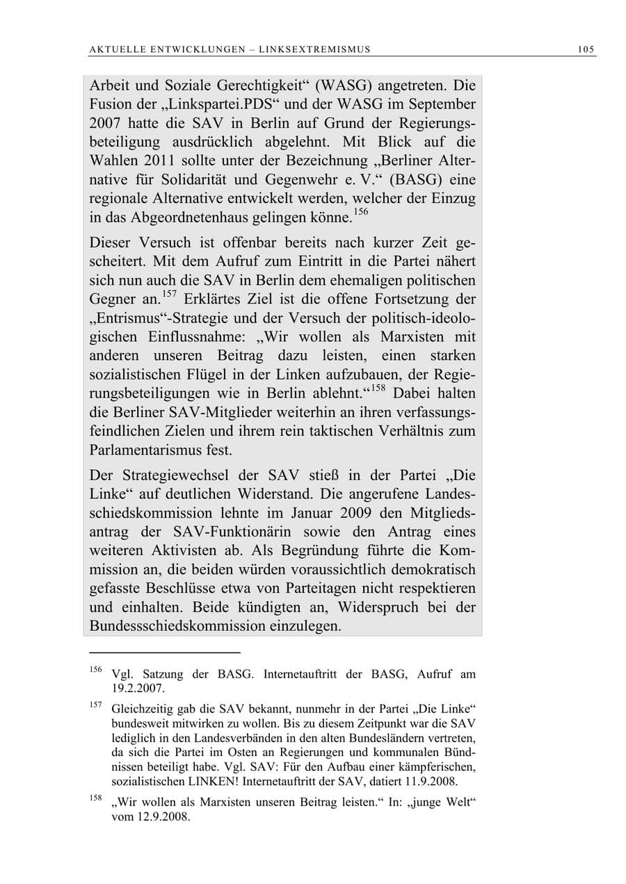 Seite 118 des Verfassungsschutzbericht 2008 Berlin