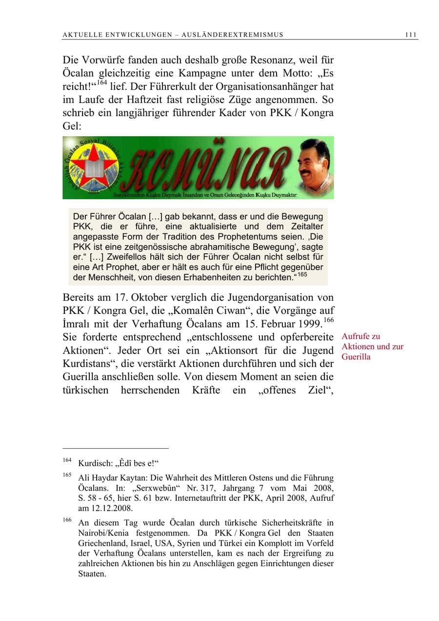 Seite 124 des Verfassungsschutzbericht 2008 Berlin