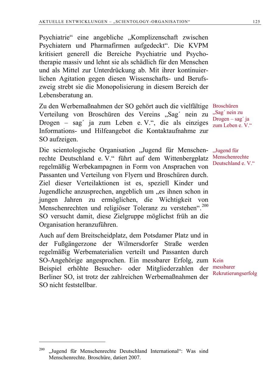 Seite 138 des Verfassungsschutzbericht 2008 Berlin