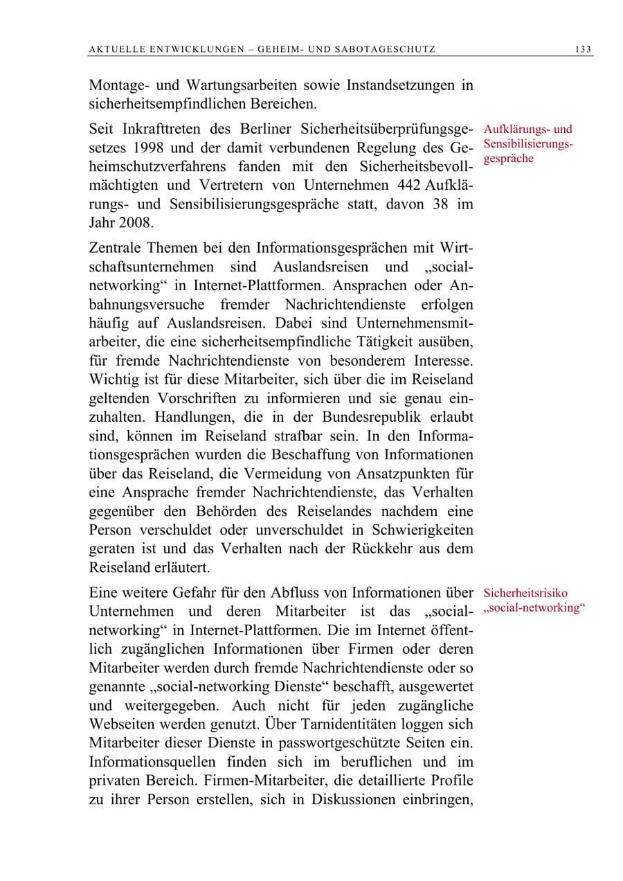Seite 146 des Verfassungsschutzbericht 2008 Berlin